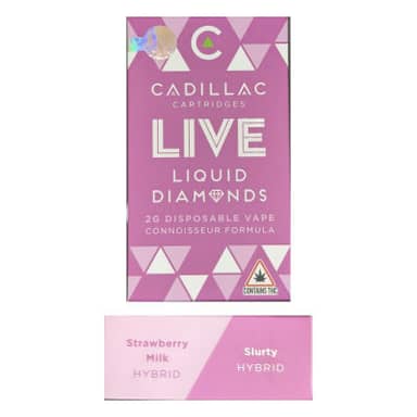 Cadillac | Strawberry Milk x Slurty | Live Liquid Diamonds Disposable | 2g