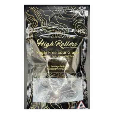High Rollers | Sugar Free Hard Candies | Sour Grape | 100mg