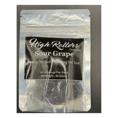 High Rollers | Gummies | Sour Grape | 1000mg