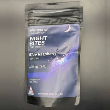 Highbrow | Night Bites | Blue Raspberry | 200mg