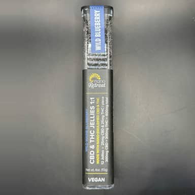 Nano Retreat CBD & THC Jellies | Wild Maine Blueberry | 600mg